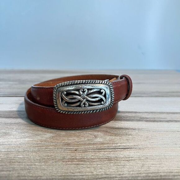 Talbots leather belt women’s small brown southwestern bohemian classiccore herit - Picture 1 of 10